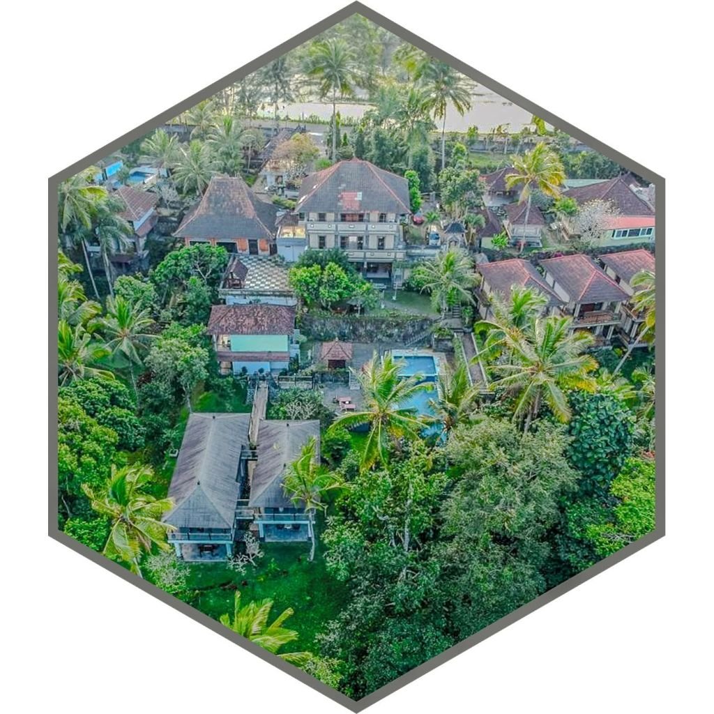 Bali Fire Dance Retreat resort from above